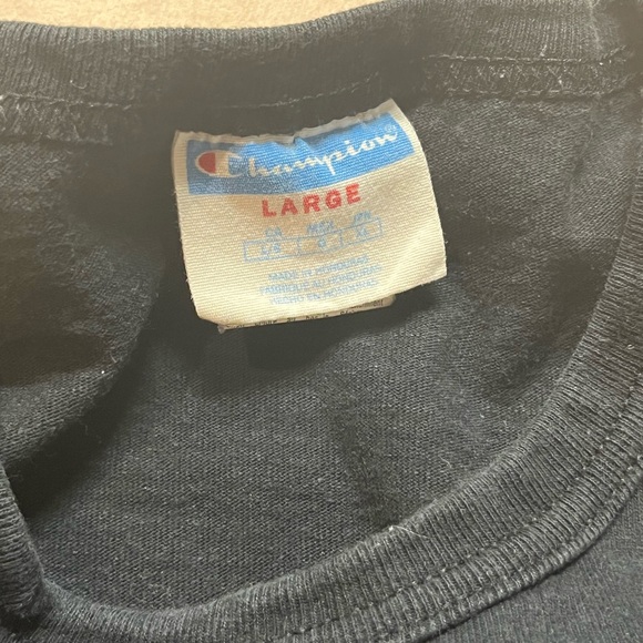 Vintage Champion Black T-Shirt With USA Champion Logo - Picture 4 of 6